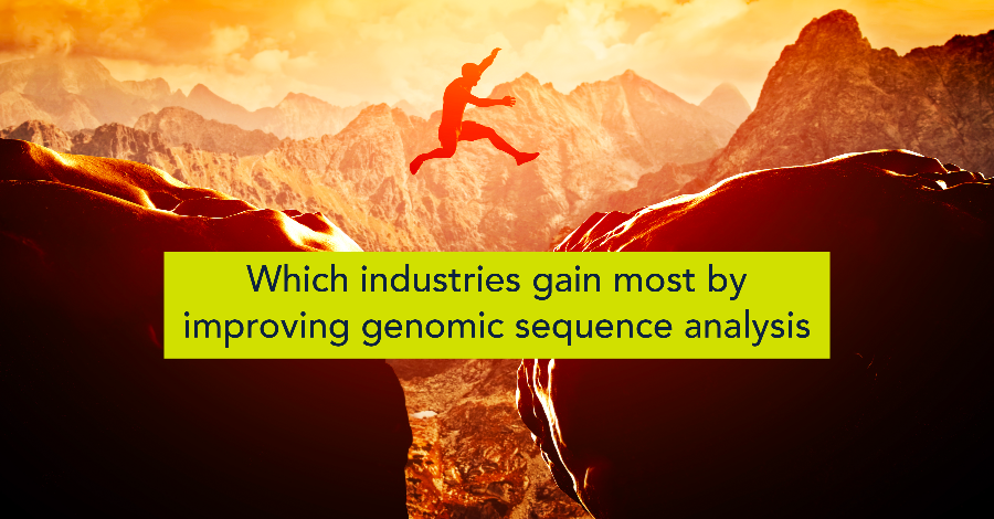 Which industries gain most by improving genomic sequence analysis